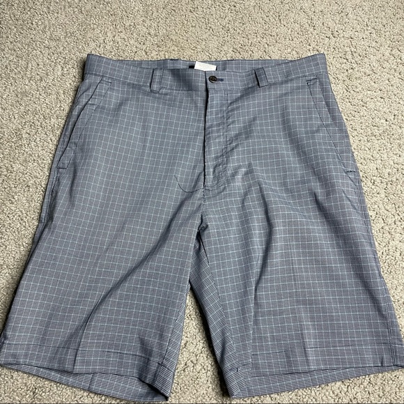 Callaway Mens Golf Shorts Plaid Blue 